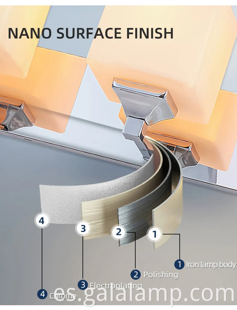 Luz de tocador de baño LED contemporáneo para interiores elegantes